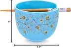 Toynk Harry Potter Hogwarts Icons Ceramic Dinnerware Set | Includes 20-Ounce Ramen Noodle Bowl and Wooden Chopsticks