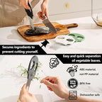 Stainless Steel Onion Cutter – Multi-Function Vegetable Cutter & Herb Stripper for Avocados, Eggs, Tomatoes, Potatoes (Green)