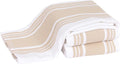 All-Clad Dual-Purpose Kitchen Towels: Highly Absorbent - 100% Cotton, 17"x30" Dish Towels for Cleaning & Drying Dishes & Glassware, 3-Pack, Cappuccino