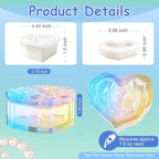 Heart Rose Jar Resin Mold with Lid ，Epoxy Resin Storage Box Casting Molds ，DIY Jewelry Container Silicone Mould (Heart)
