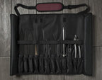 Asaya Chef Knife Roll Bag - 20 Total Pockets for Knives and Kitchen Utensils - Made with Stain Resistant Waxed Nylon - For Chefs and Culinary Students - Knives Not Included(Red)