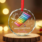 Personalized Xylophonist Christmas Ornament with Text/Name, Xylophone Glass Ornaments Gifts for Music Teacher, Custom Xylophone Player Xmas Tree Ornament, Musical Instrument Lover Glass Keepsake 2025