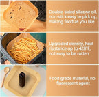 7.5 Inch Air Fryer Liner Disposable, 400Pcs Air Fryer Paper Liners, Oil-Proof & High-Temperature Resistant Parchment Baking Paper for Air Fryer, Microwave and Oven（Bottom Is 6.3 Inch）