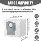 8 Pack Dust Bags Compatible With Roborock Q5 Q5+ Q7 Q7+ Q7 Max Q7 Max+ S7 Max Ultra S7 MaxV Ultra S8+ S8 Pro Robot Vacuum Bags Disposable Bag Accessory