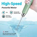Milk Frother Rechargeable Handheld-Electric Whisk 3 Speed Adjustable, Coffee Frother Wand with 3 Stainless Whisks, Electric Foam Maker, Drink Mixer Blender for Latte Cappuccino Matcha Egg