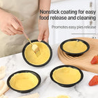 8 Pcs 4 Inch Mini Pie Pan Pie Tins Round Mini Tart Pans, Carbon Steel Mini Pizza Pan Nonstick Quiche Pans for Baking Small Bakeware Set for Oven & Dishwasher Safe