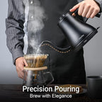 Mecity Electric Kettle Gooseneck Water Kettle Stainless Steel Tea Kettle Water Boiler Fast Heating, Auto Shut Off, 27 fl oz, 1000W, Matte Black