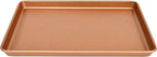 casaWare 13 x 9 x 1-Inch Ultimate Series Commercial Weight Ceramic Non-Stick Coating Cookie/Jelly Roll Pan (Rose Gold Granite)