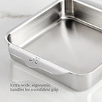 Hestan Provisions OvenBond – 8" x 8" Stainless Steel Square Baker Pan (Pack of 2)