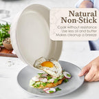 Non Stick Frying Pans - Granite Frying Pan Set Nonstick Frying Pan with Lid Egg Pan Omelette Pans for Cooking Pan Set, Kitchen Skillet Set Induction Cookware Chef's Pan Gift, 8", 9.5" &11"