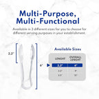 New Star Foodservice Utility Tong, High Heat Plastic, Scalloped, Set of 12 (6-Inch, Clear)