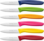 Paring Knife Fruit Knife Set (6 Pieces), Ultra Sharp Stainless Steel Vegetable and Fruit Knife with PP Plastic Ergonomic Handle for Cutting Fruits and Vegetables.