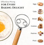 Spartali & Company Versatile 13-Inch Danish Dough Whisk for Sourdough: Essential Sourdough Bread Baking Supplies, Bread Making Tools, and Baking Tools - Whisks for Cooking & Mixing Dough Effortlessly