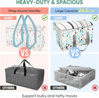 BALEINE 2-Pack Oversized Moving Bags with Reinforced Handles, Heavy-Duty Storage Tote for Clothes, Moving Supplies (Mosaic, 2-Pack)