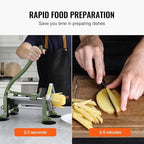 VEVOR French Fry Cutter, Potato Slicer with Stainless Steel Blades, Manual Potato Cutter Chopper with Suction Cups, Great for Potato, French Fries, Cucumber, Vegetables, Carrot