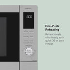 Panasonic HomeChef 4-in-1 Countertop Microwave Air Fryer Combo, Time-Saving 20 Presets + App-Linked Recipes, 1000W 1.2 cu ft Inverter Multi Oven & Convection Tech – NN-CV87QS Stainless Steel