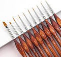 Golden Maple Miniature Model Paint Brushes-10pcs Micro Detail Paint Brush Set,Small Fine Detail Brushes for Acrylic, Oil, Watercolor & Paint by Number,Figurine