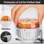 EUSOAR Foil Ramekins with Lids, 5oz 100pcs Aluminum Foil Cupcake Liners, Muffin Liners Cups with Lids, Cupcake Baking Cups Holders Cases Boxes Pans