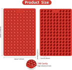 2 PCS Mini Silicone Molds, Dog Treat Molds,296 Cavity Mini Round Non-Stick Silicone Molds for Baking Biscuits, Cookie, Candy, Chocolate, Jelly Pet Dog Treats Mold (Mini Round)