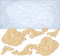 Art Molds for Polyclay Air Dry Clay Plaster Epoxy Resin Fondant Cake Decor Baroque Scrolls