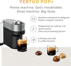 Nespresso Vertuo Pop+ Deluxe Coffee and Espresso Maker by Breville with Milk Frother, 1500 watts, Titan