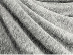 Premium Sherpa Melange Throw Blanket for Couch, Sofa by Pavilia | Soft, Fluffy, Plush, Warm, Cozy | Light Gray Fuzzy Lightweight Microfiber, Luxury Modern Reversible TV Blanket | 50 x 60 Inches