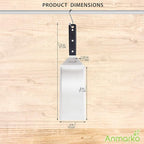 Turner 4x8 Stainless Steel Metal Griddle Spatula - Griddle Accessories 4 x 8 in Hamburger Turner Scraper - Pancake Flipper - Great for BBQ Grill and Flat Top Griddle - Commercial Grade