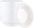 PLASTICPRO 100 Count Disposable 18 ounce White Plastic Soup Bowls