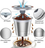 Reusable k Cup Coffee Filters,Universal stainless steel Refillable k Cups Filter Use for Keurig 2.0 and 1.0 Coffee Makers-brewers (3pack)