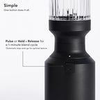 Beast Mighty 850 | Premium Compact Personal Blender | Smoothies, Shakes, Dressings, Sauces, Desserts, Dips | Blends Ice and Frozen Fruit | Includes Extra Lids and Straws | 850W (Carbon Black)