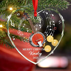 Customized Banjo Musical Glass Ornament Xmas Tree, Personalized Text Year Name Musical Instrument Ornaments Gift for Banjo Lover Brother Sister Dad Mom Parents,Unique Banjos Instrument Glass Ornament