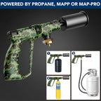 Sondiko Propane Torch Head, Powerful Kitchen Torch for Cooking, BBQ, Sous Vide and Steak Searing, Adjustable Blow Torch - Perfect Campfire Charcoal Starter, Gas Welding Kit(Propane Tank Not Included)