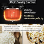CUCHEN CRH-TWK0640WUS | IH Heating | Induction Heating Dual Pressure Rice Cooker | 6 Person, 1.5Quarts | 6 Cup (Uncooked) | Non-stick Coating | Stainless Cover | High/Non-Pressure | Easy Open Handle | Auto Steam Clean | Made in Korea