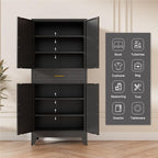 71" Tall Pantry Storage Cabinet with Drawer and Adjustable Shelves, Freestanding Tall Kitchen Cupboard Storage Cabinet for Kitchen,Dining Room, Living Room, Black