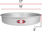 Fat Daddio's Round Cake Pan, 16 x 3 Inch, Silver