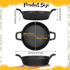 Mini Cast Iron Skillets 7 x 7 x 1.7 Inch Cast Iron Pan Small Ramekin Set Black Casserole Dish Cookware Oven Safe Mini Skillets for Kitchen Indoor Outdoor Picnic (6 Pack)