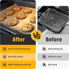 Parchment Paper Sheets for Baking 9-13 IN Precut Non-Stick Parchment Paper Unbleached Baking Sheet Paper for Air Fryer,Baking,Sandwich,Grilling,Steaming,Suitable For Bread Cake Cookies 120p