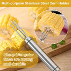 3PCS Corn Peeler Set, Stainless Steel Corn Peeler, Corn Stripper and Corn Holder Tool, Corn Planer Cutter Thresher Scraper,Peel Corn Cob Separator Quick