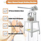 Commercial Dough Divider Manual 18PCS Dough Divider 2.12oz-11.29oz Heavy Duty Dough Cutter Machine with 60-320g Dough Weight Range for Baking, 18PCS