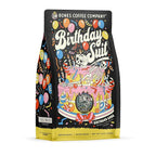 Bones Coffee Company Birthday Suit, Birthday Cake Flavored Coffee, Medium Roast Low Acid Arabica Beans Compatible with Auto drip and French Press Coffee Maker, 12 Oz Whole Bean