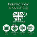 Portmeirion Holly and Ivy 8.5-Inch Pasta Bowls (Set of 4) - Holiday Earthenware for Christmas Feasts, Ideal for Serving Salad, Soups, Desserts - Microwave, Dishwasher Safe - Seasonal Tableware
