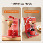 Portable Detachable One Cup Coffee Maker,Automatic Pour Over Coffee Maker, Portable Drip Coffee Maker with Reusable Filter for Home,Office,Hotel,Traveling or Business Trip,300ml,10oz