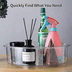 2 Pack Lazy Susan, 11.5 Inch Lazy Susan Organizer, 360 Degree Swivel, for Kitchen, Pantry, Refrigerator, Bathroom and Vanity Countertops (Clear) (2P-11.5 Inch)