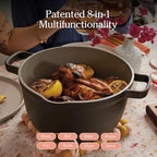 Our Place Perfect Pot - 5.5 Qt. Nonstick Ceramic Sauce Pan with Lid | Versatile Cookware for Stovetop and Oven | Steam, Bake, Braise, Roast | PTFE and PFOA-Free | Toxin-Free, Easy to Clean | Char