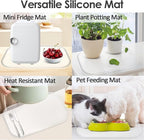 Silicone Coffee Maker Mat with Lip, 17.4'' x 10.6'' Heavy Duty Coffee Maker Mat for Countertops, Coffee Tray Fit Under Coffee Machine Appliance Automatic Machines Espresso Accessory, Translucent