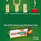Bihamd/New Frozen Natural Food Juice Bag, Stackable Easy Removable, Large Size Ice Cube Mold Trays, Self-locking Liquid Food Bag, Cooler Bag for Natural Foods/Large 7 Bags 56 Cubes