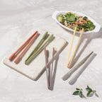 carrotez Silicone Cooking Kitchen Tongs, Anti-Slip,Non-Scratch Serving Tongs 9.25 Inches - Milk Cocoa