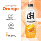 CHI FOREST Flavored Sparkling Water Beverage, Orange, 16.2 fl oz Bottles (pack of 15)