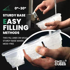 Large Round Ice Cube Trays - Set of 2, Silicone Ice Ball Molds for Chilly Drinks, Perfect Whiskey Ice Molds, for Cocktails - BPA-Free