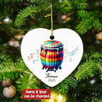 Bongo Xmas Ceramic Ornament Tree, Custom Bongo Player Ornament Gifts, Musical Instrument Ceramic Ornaments Christmas Hanging 2025, Personalized Instrumentalist Ornaments Keepsake with Name & Year